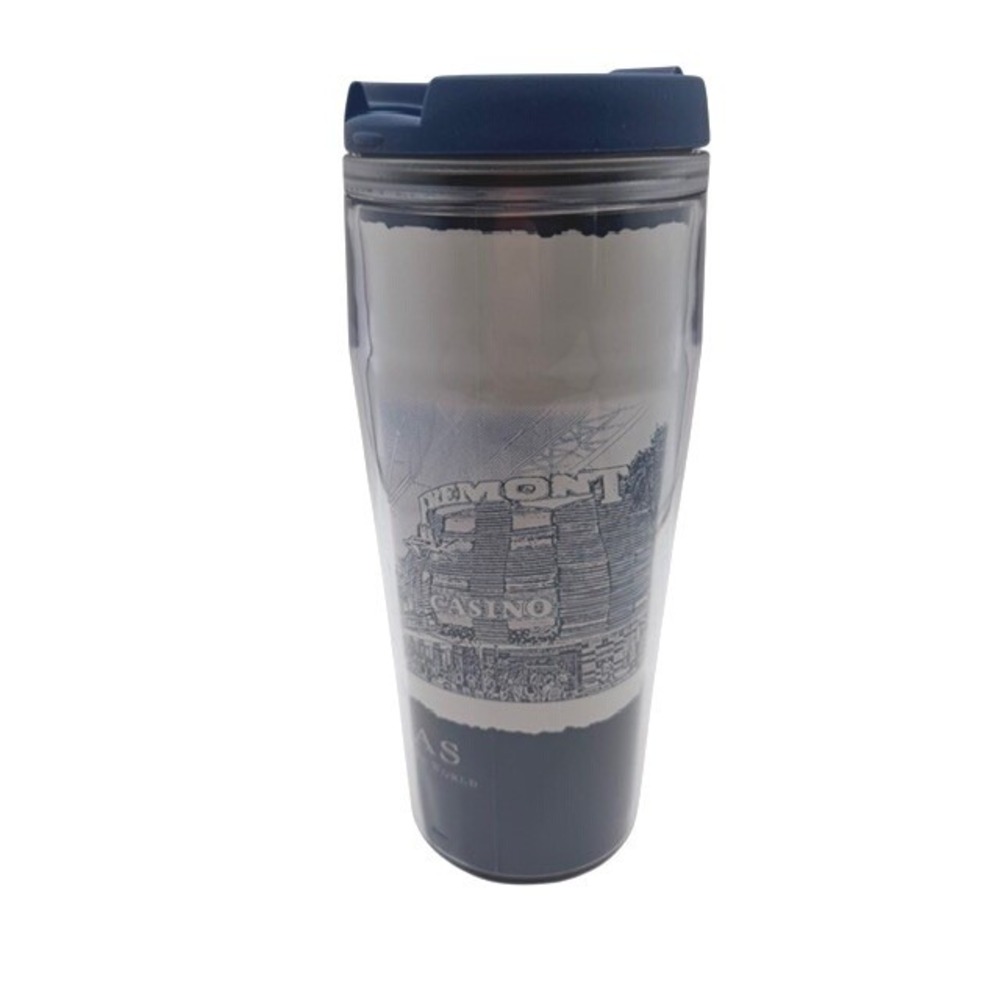 Starbucks 2004 Las Vegas Arch Tumbler 16oz Blue White Fremont Travel Mug - Picture 2 of 5